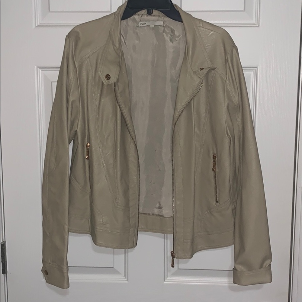 Faux Leather Jacket Size Large